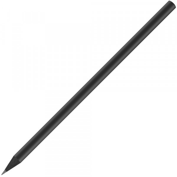 schwarz gefärbter Bleistift, lackiert, rund
