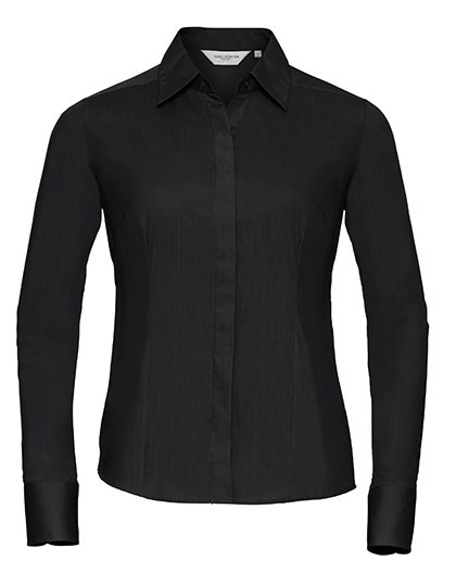 Russell Collection - Ladies´ Long Sleeve Fitted Polycotton Poplin Shirt