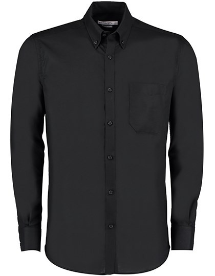 Kustom Kit - Men`s Slim Fit Workwear Oxford Shirt Long Sleeve